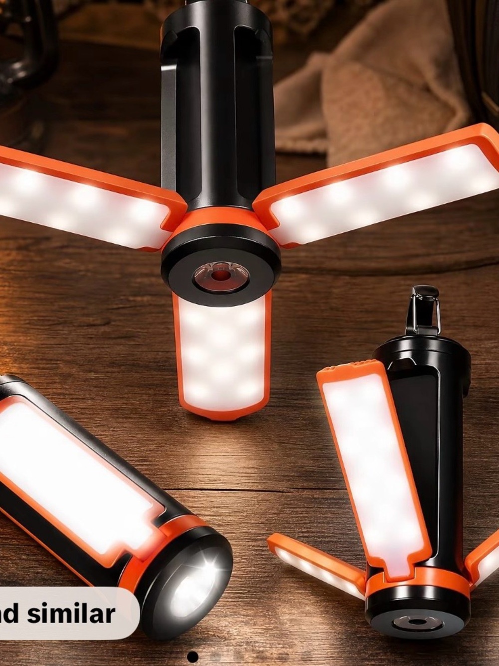 Set of 3 small led lights for camping